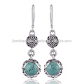 Tibetan Turquoise Gemstone 925 Sterling Silver Earring